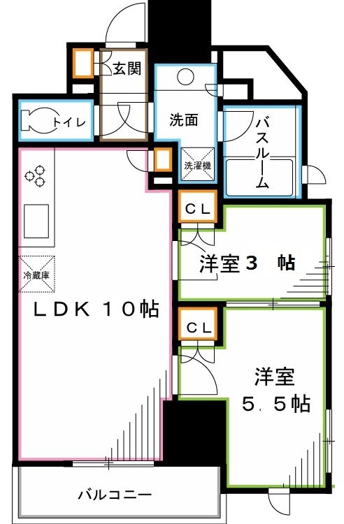 レジディア荻窪III（旧クレヴィアリグゼ荻窪）の間取り