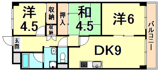 パル武庫北の間取り