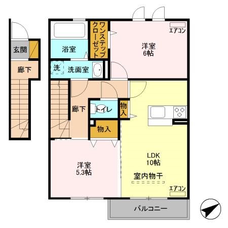 フォーゲルテラス グリューン IVの間取り