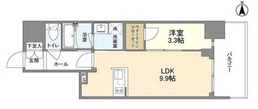 RJRプレシア南堀江の間取り