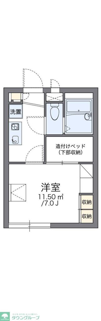 横須賀市林のアパートの間取り