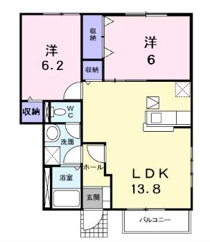 東近江市林町のアパートの間取り