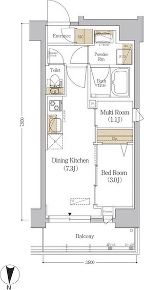 アーバネックス市谷本村町の間取り