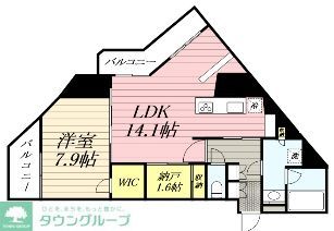 港区麻布十番のマンションの間取り