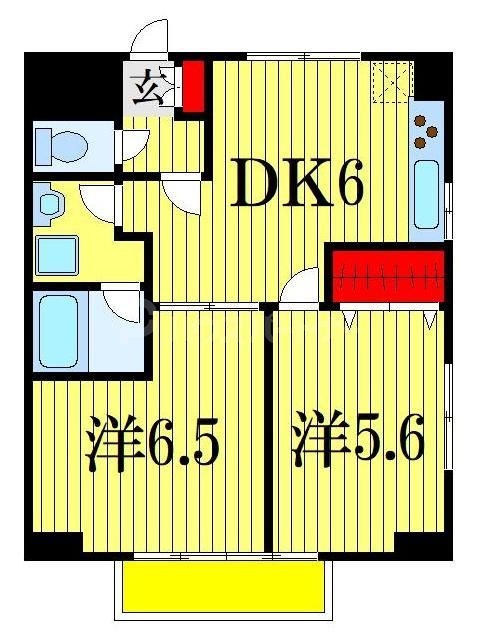 船橋市駿河台のマンションの間取り