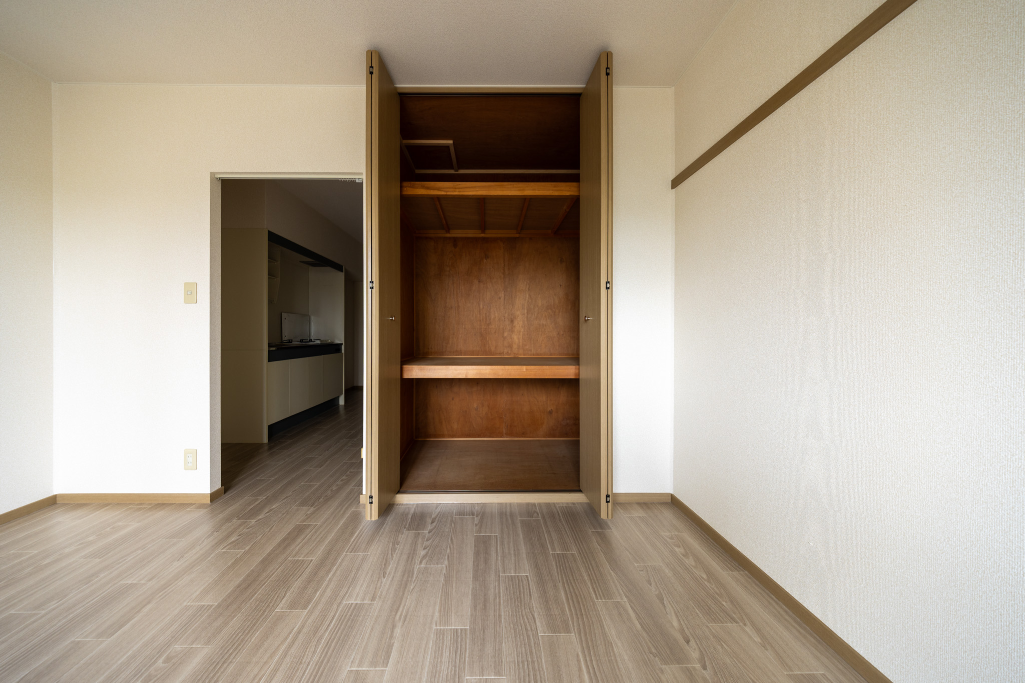 収納　奥行きのある収納でお部屋すっきり