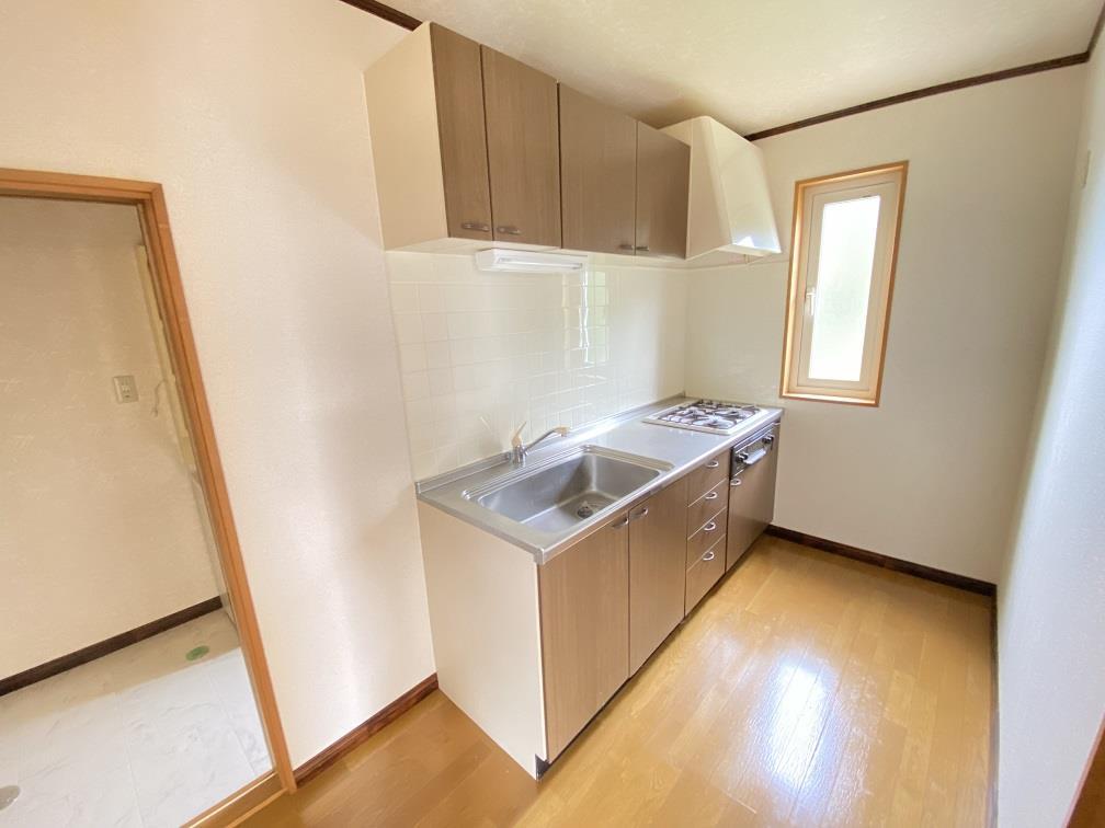 キッチン　ガスコンロもついているシステムキッチン☆