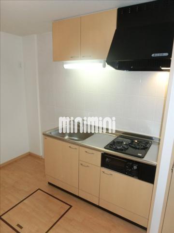 キッチン　２口コンロ付きのシステムキッチン