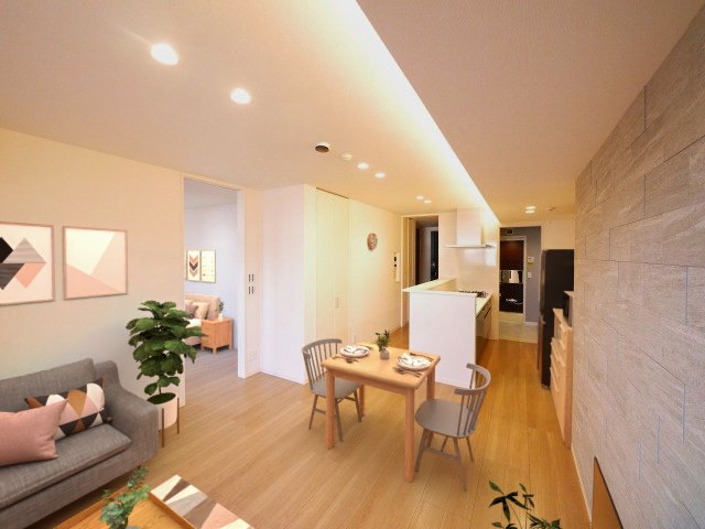 居室・リビング　CGで家具等を配置したもので家具等は含まれません。