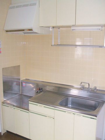 キッチン　ガス2口コンロ設置可