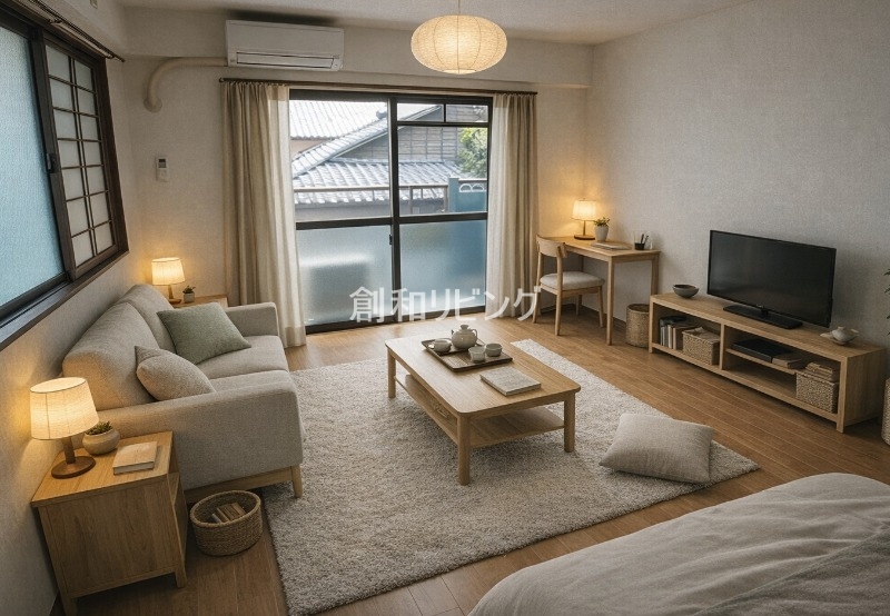 居室・リビング　家具・インテリアはCGです