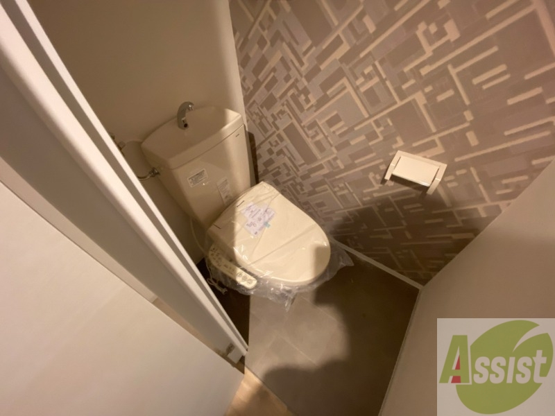 トイレ　ウォシュレット機能がついたトイレ。安心して使用できますね。