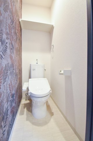 トイレ　清潔感があるトイレです。入るとホッとする、そんな空間。