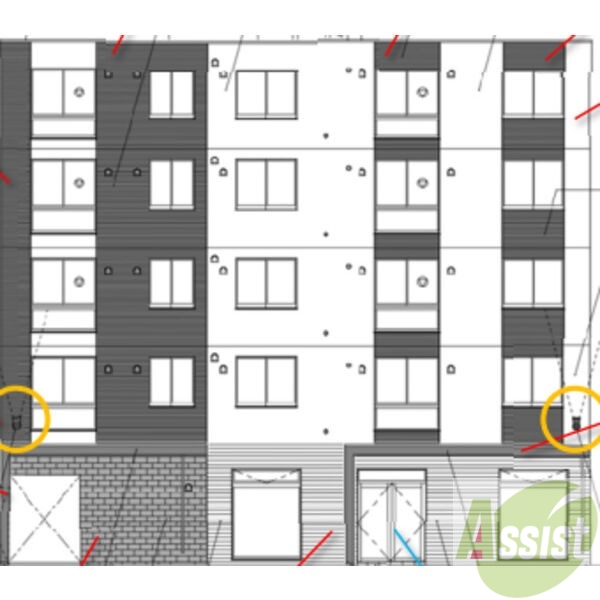 建物外観　完成予想図　札幌市東区北八条東「仮）北８東８ＭＳ」