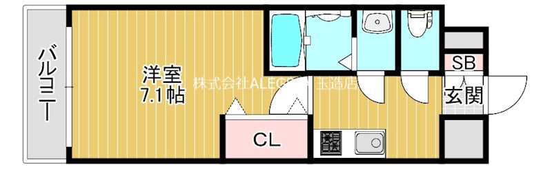 ＪＲ大阪環状線 鶴橋駅 徒歩7分 10階建 築2年の間取り写真