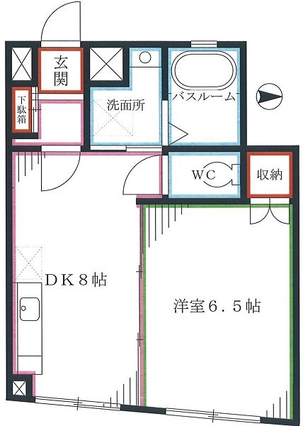 ＪＲ中央線 高円寺駅 徒歩5分 3階建 築21年の間取り写真