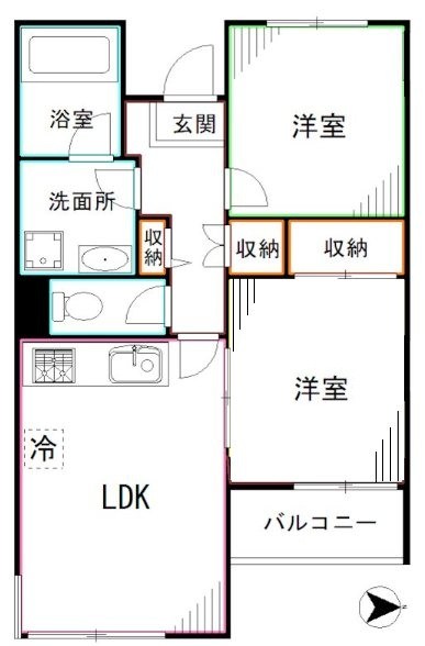 東京メトロ丸ノ内線 中野坂上駅 徒歩4分 5階建 築38年の間取り写真