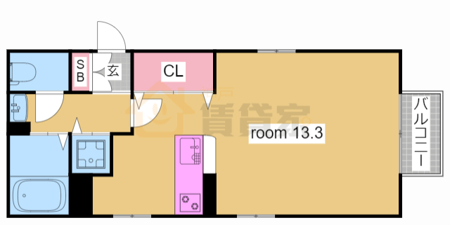 山陽電鉄本線 須磨寺駅 徒歩3分 2階建 築23年の間取り写真