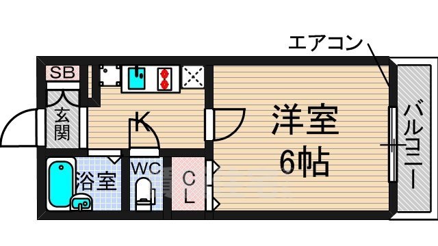 阪神電鉄阪神なんば線 桜川駅 徒歩10分 4階建 築17年の間取り写真