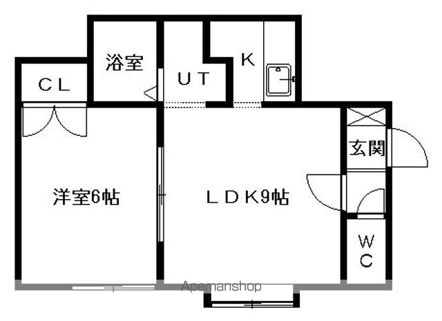 地下鉄南北線 中島公園駅 徒歩8分 3階建 築20年の間取り写真