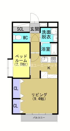 ＪＲ鹿児島本線 薩摩松元駅 徒歩7分 4階建 築47年の間取り写真