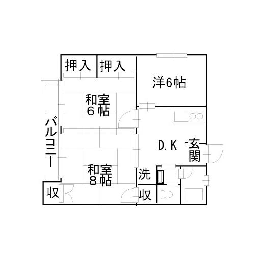 平田ハイツの間取り