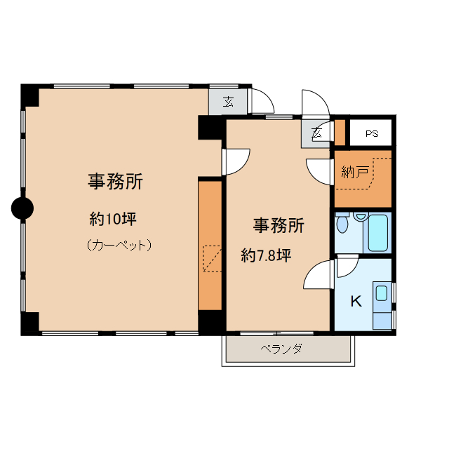 岐阜市宇佐南のマンションの間取り