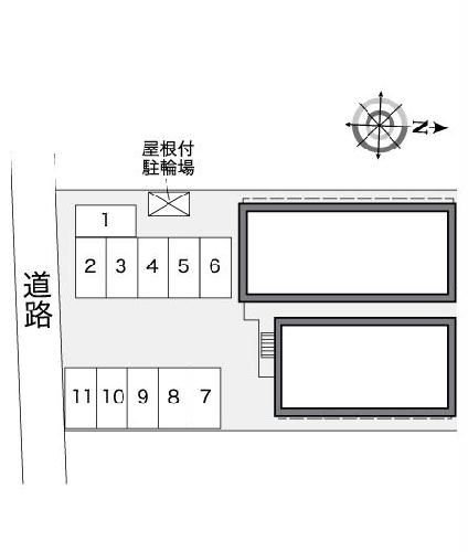 【宇都宮市桜のアパートの駐車場】