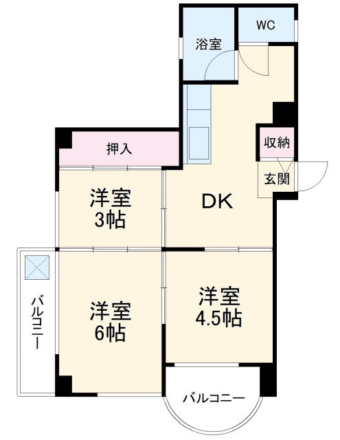 マンションオックスの間取り