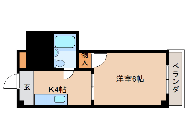 奈良市法華寺町のマンションの間取り