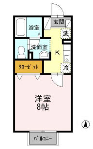 コスモ中殿　A棟の間取り