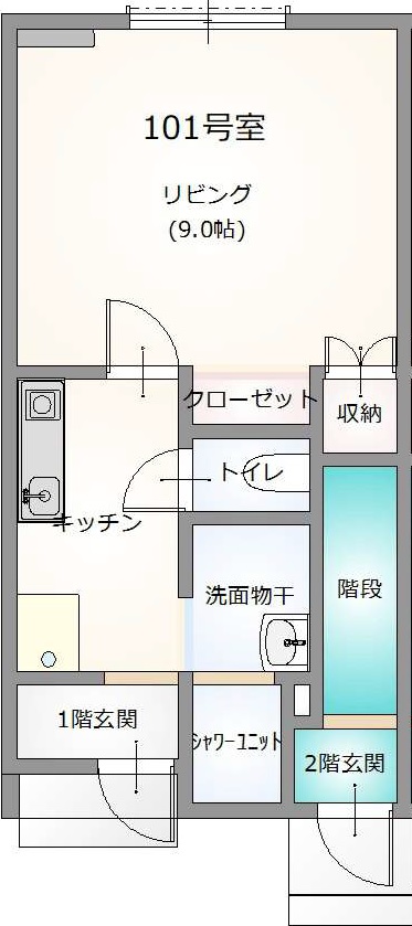 KSコーポ宇川の間取り