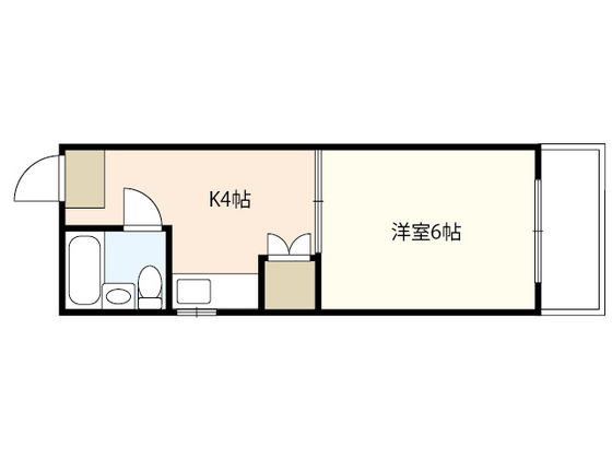 広島市西区大宮のマンションの間取り