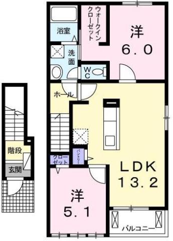 【メゾン東洋 Aの間取り】