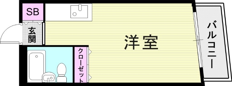 【シャトー第9神戸の間取り】