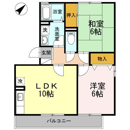 サンハイツII番館の間取り