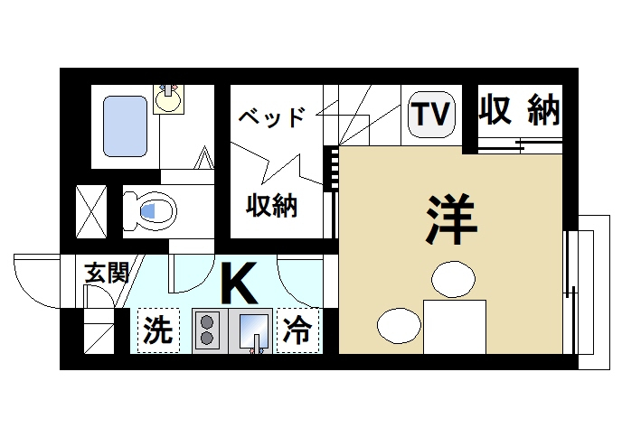 相楽郡精華町桜が丘のアパートの間取り