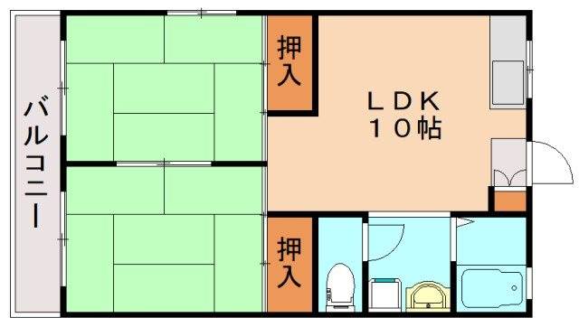 飯塚市伊岐須のマンションの間取り