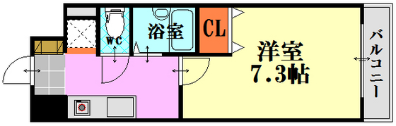 広島市南区宇品御幸のマンションの間取り