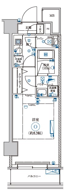 LEXE AZEST横濱関内の間取り