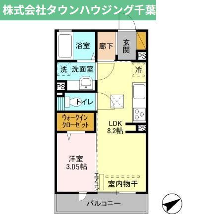 千葉市花見川区武石町のアパートの間取り