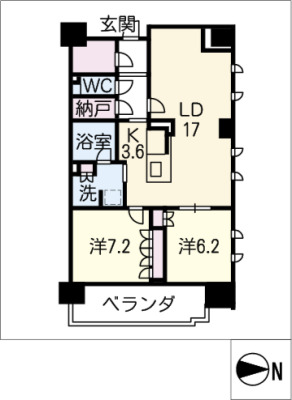 ジュネス清水の間取り