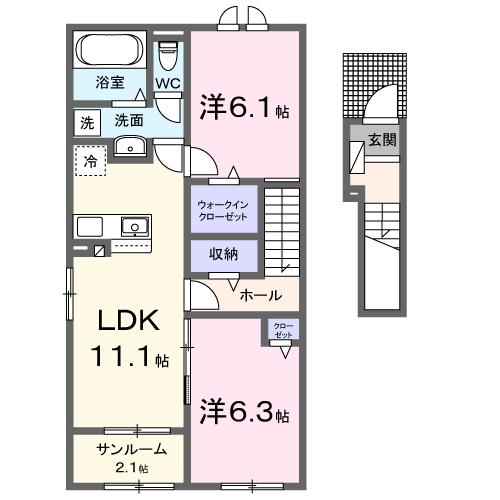 セレーノ　Ａの間取り