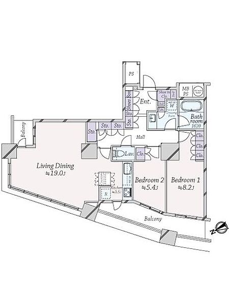 【ザ・パークハウス西新宿タワー60の間取り】