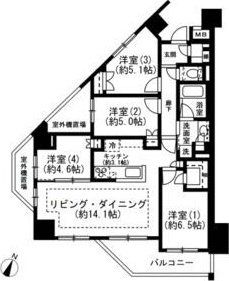 サンクタス与野サウスレジデンスの間取り