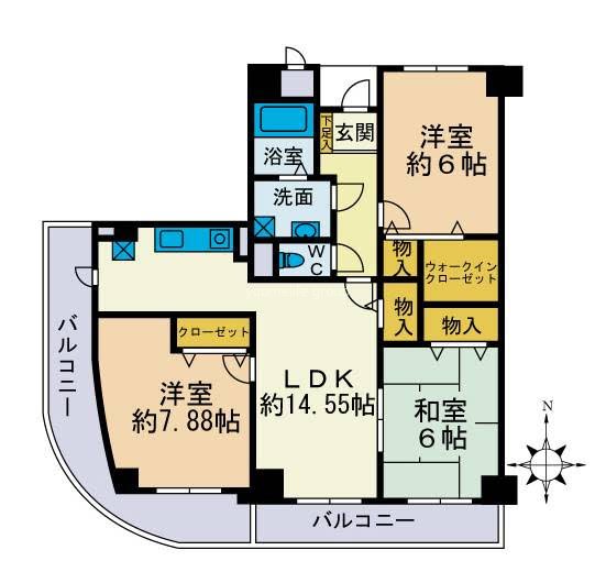 足柄上郡大井町金子のマンションの間取り