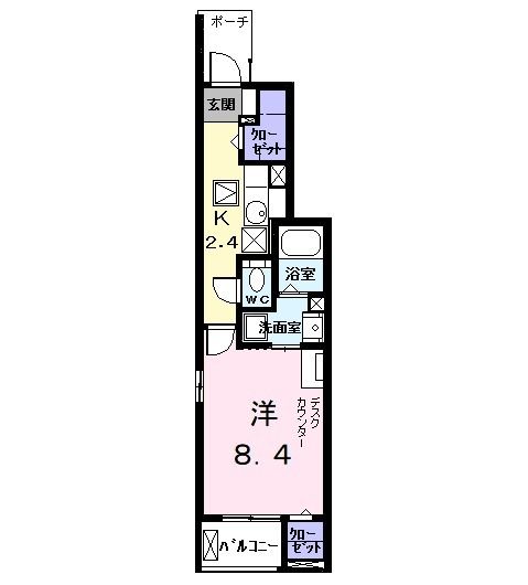 名古屋市中川区大山町のアパートの間取り