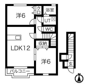 西尾市徳次町のアパートの間取り