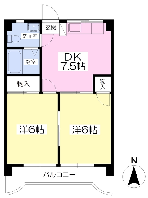 【松山市愛光町のマンションの間取り】