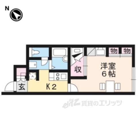 高島市安曇川町西万木のアパートの間取り